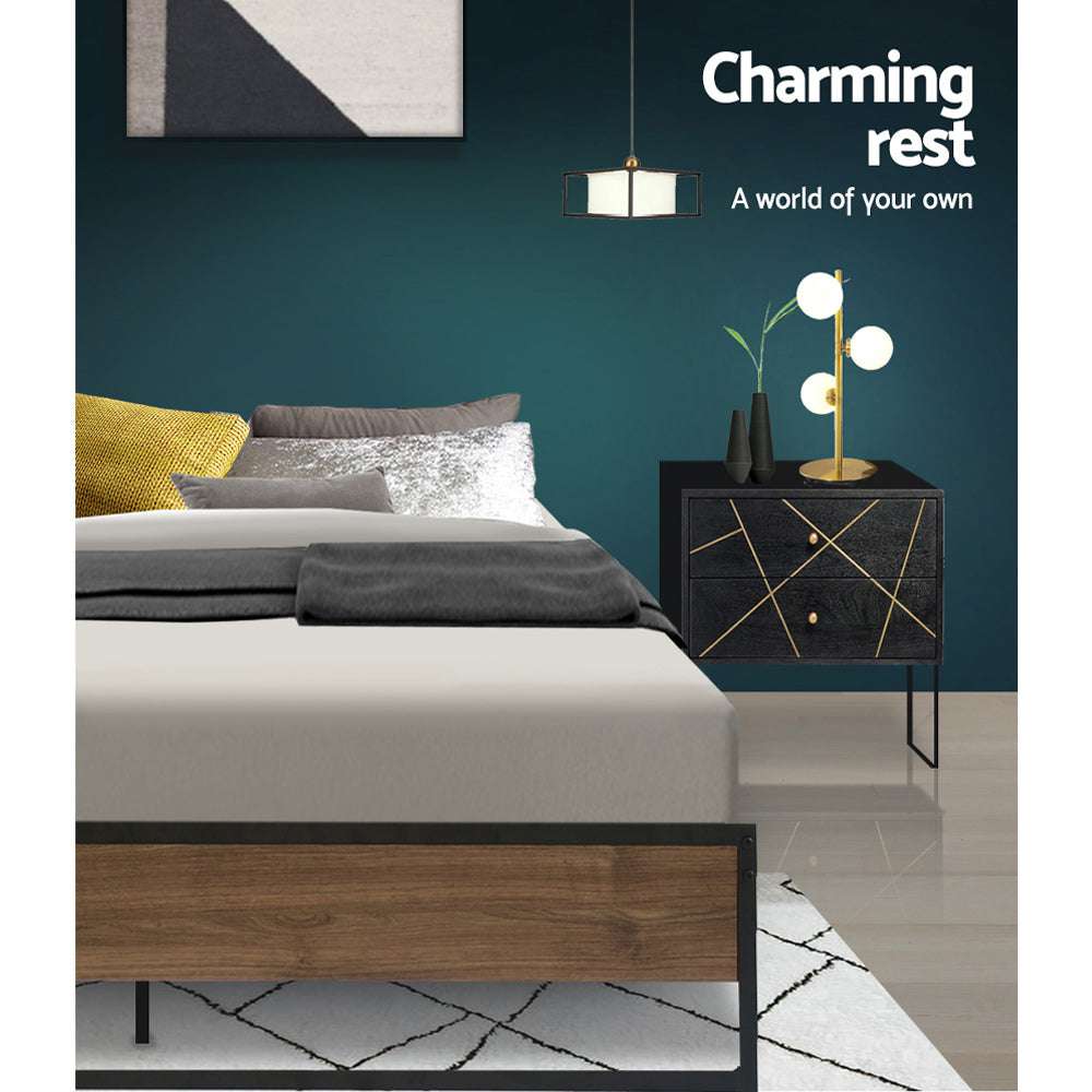 Artiss Bed Frame Metal Bed Frame Bed Base OSLO - Queen