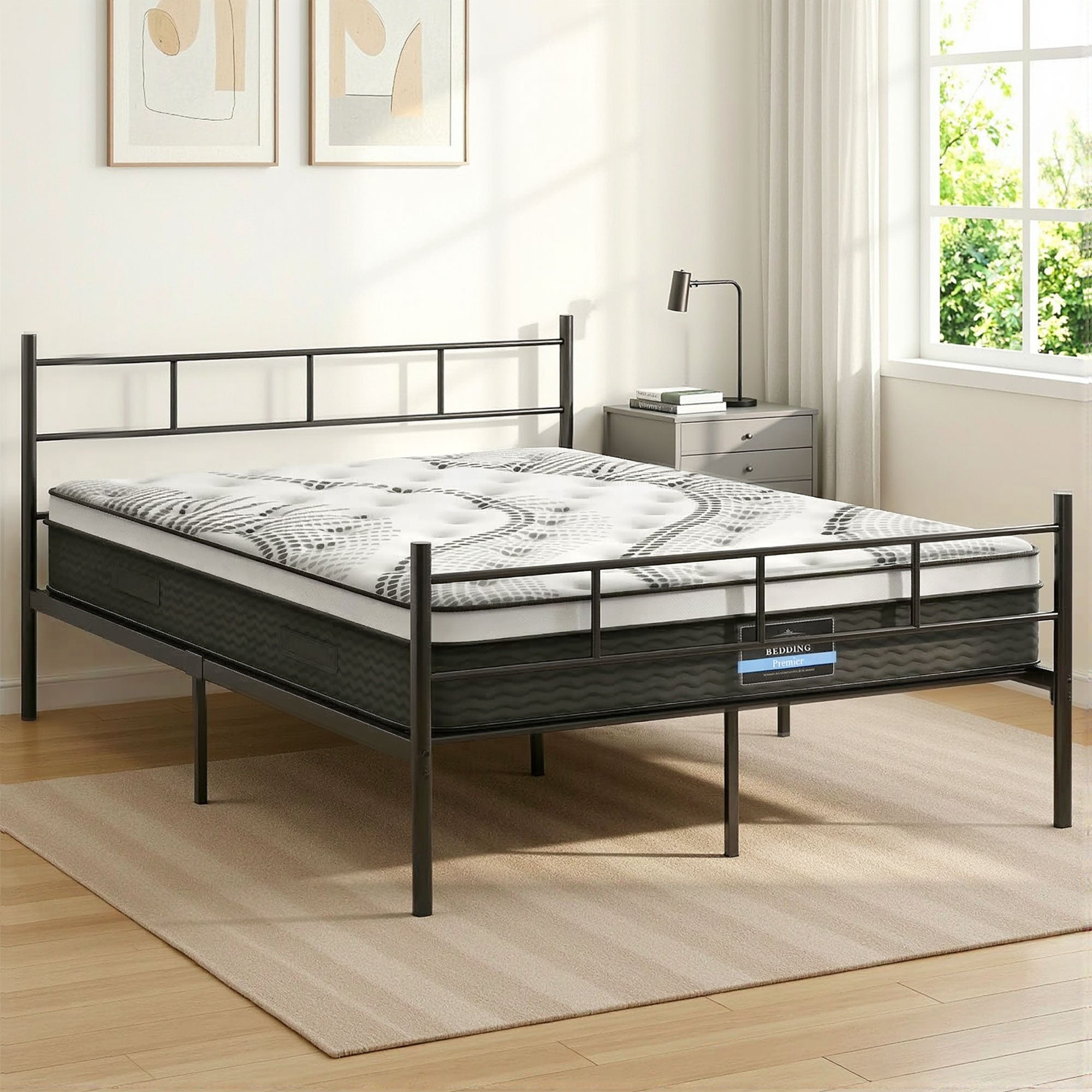 Artiss Bed Frame Double Metal Bed Frames SOL with Mattress Bedworld