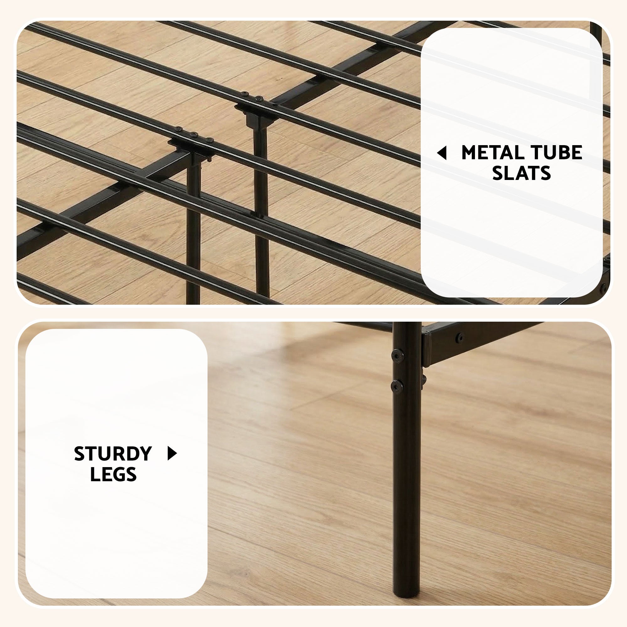 Artiss Bed Frame Double Metal Bed Frames SOL with Mattress Bedworld