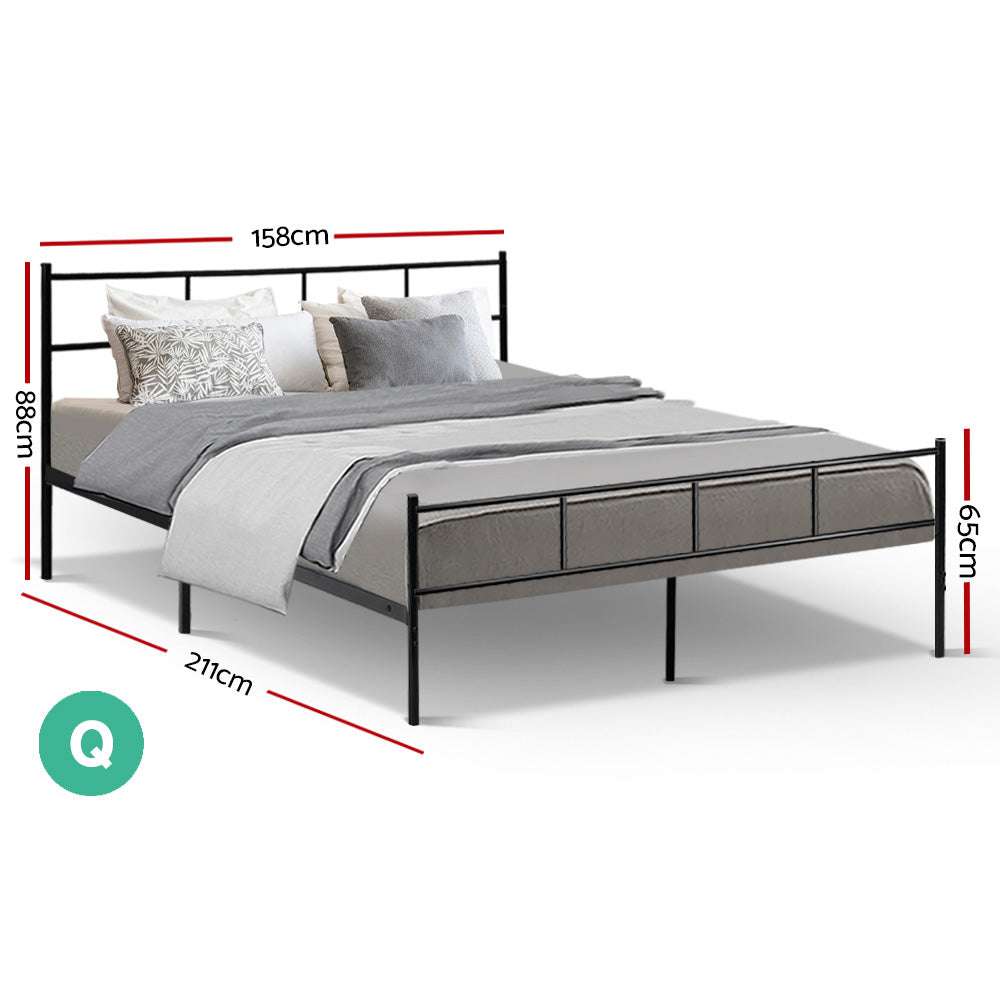 Artiss Bed Frame Queen Metal Bed Frame SOL