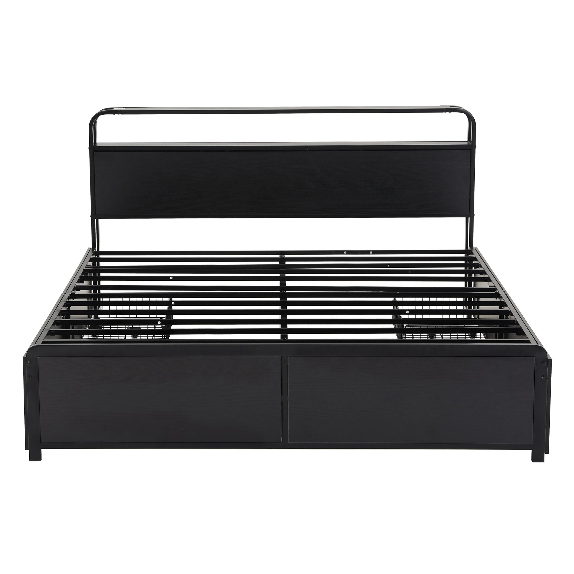 Artiss King Metal Bed Frame 4 Drawers Hidden Storage Headboard HEDY Bedworld