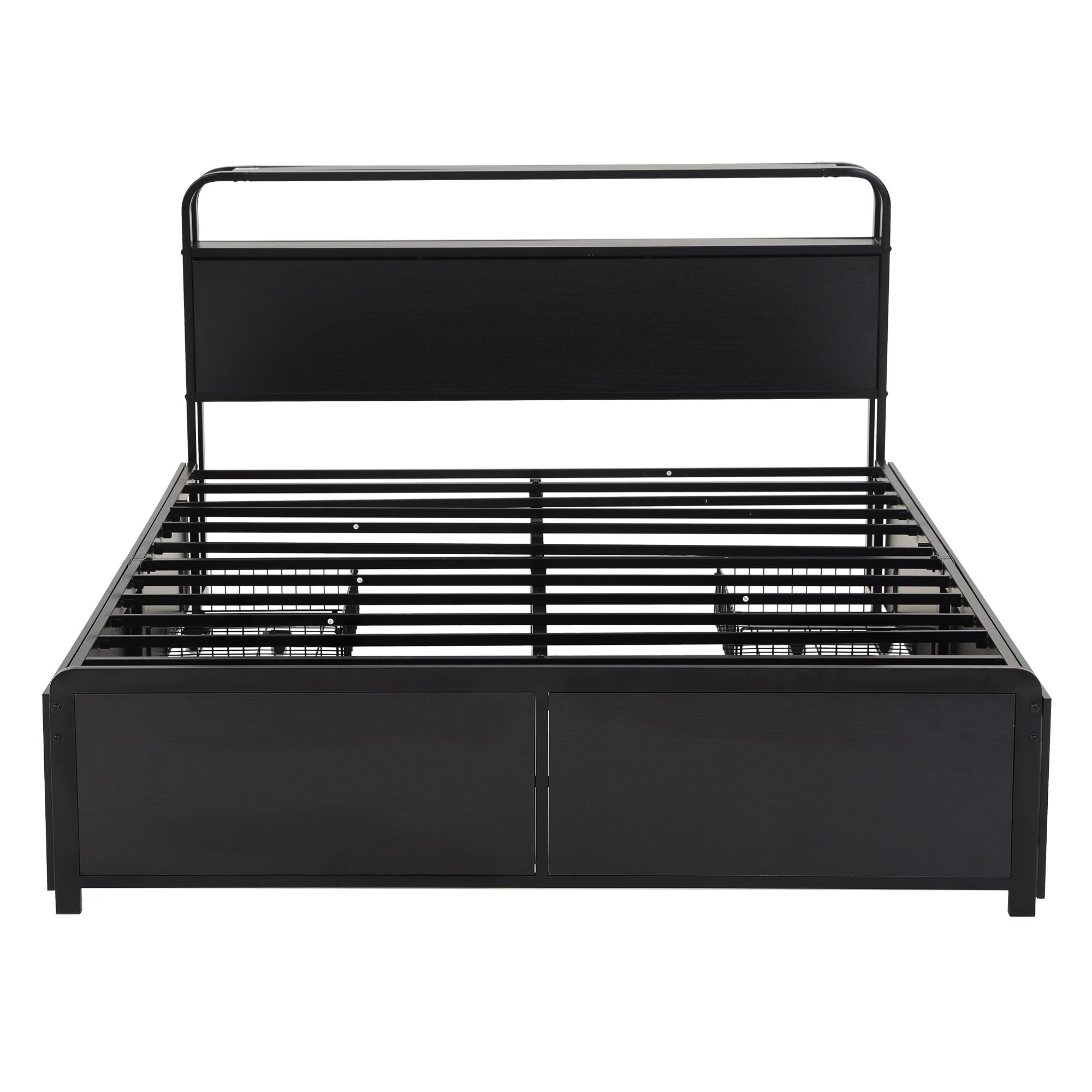 Artiss Queen Metal Bed Frame 4 Drawers Hidden Storage Headboard HEDY Bedworld