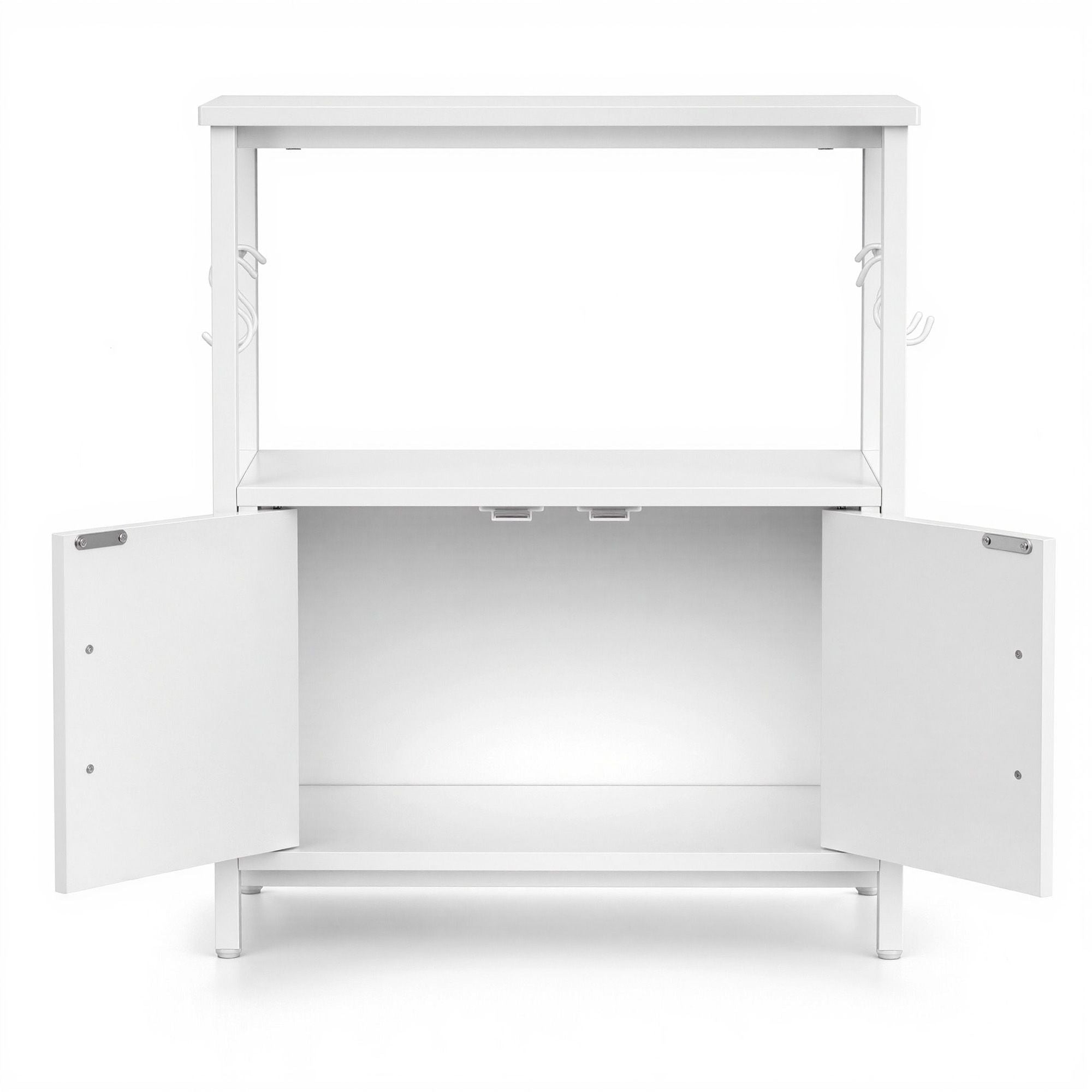 Artiss 20 Gallon Fish Tank Stand 3-Tier Aquarium Stand with Storage Cabinet and Open Shelf White Bedworld