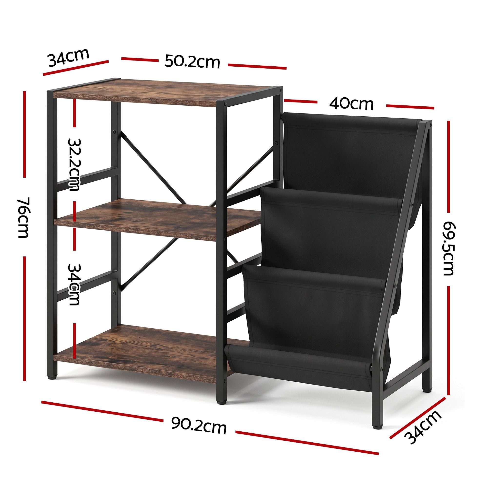 Artiss Record Player Stand with 3-Tier Vinyl Record Storage Turntable Stand Bedworld