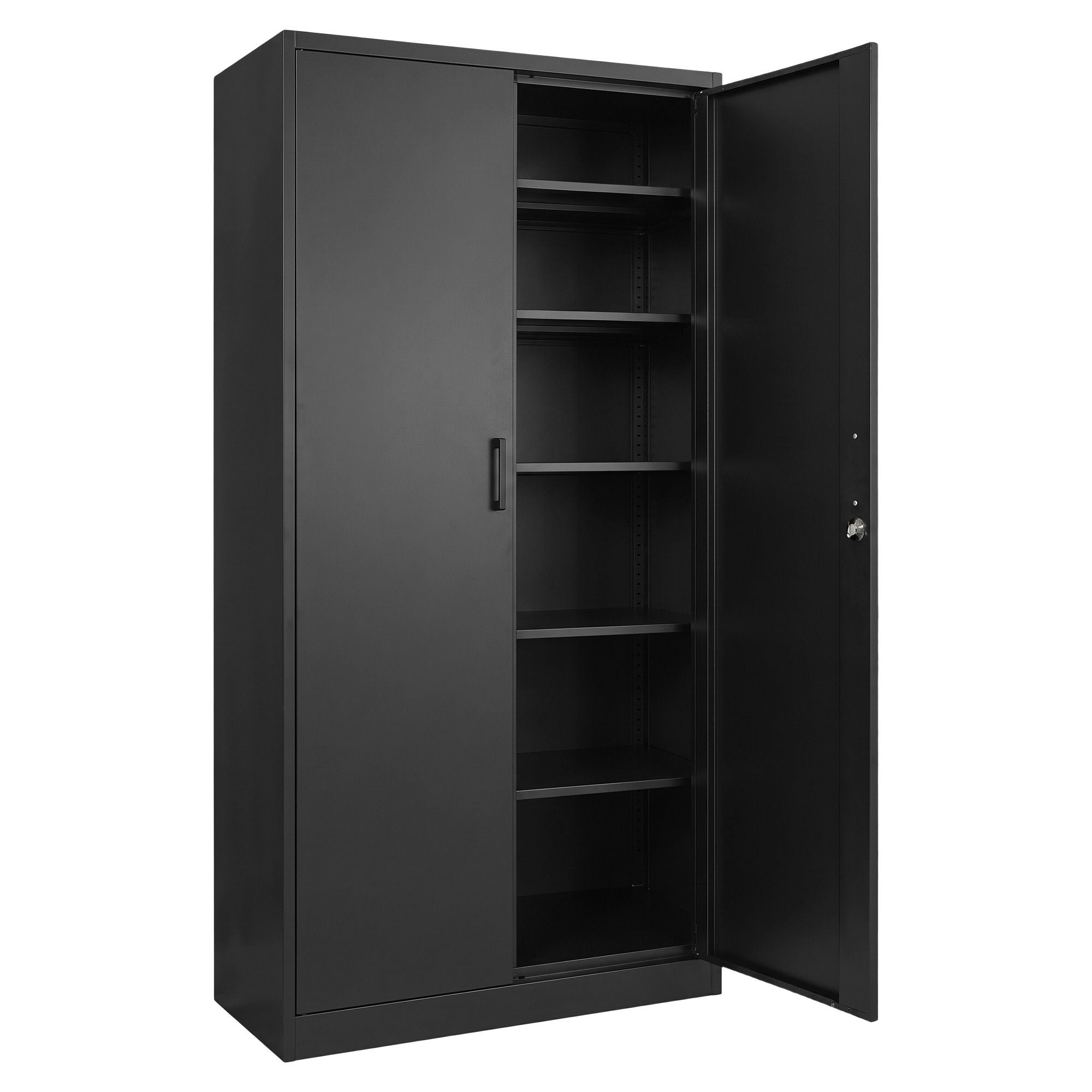 Artiss 185cm Metal Filing Cabinet Locker File Storage Cupboard Office Black Bedworld