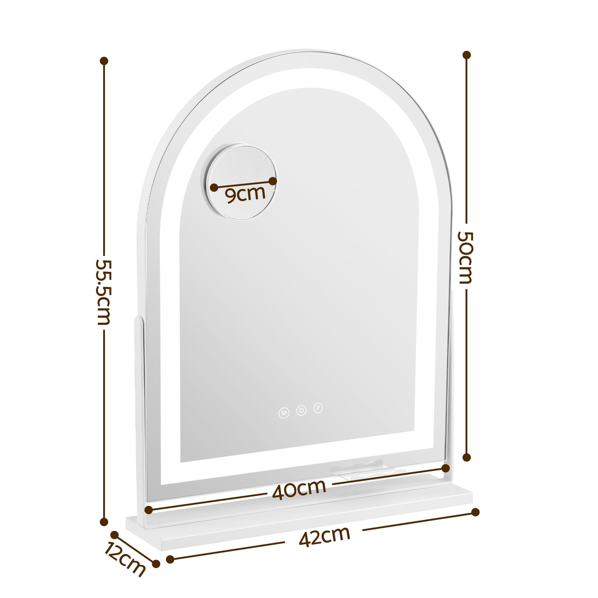 Embellir Makeup Mirror with Lights Hollywood Vanity Mirror 3 Colour LED White 40x50cm Bedworld