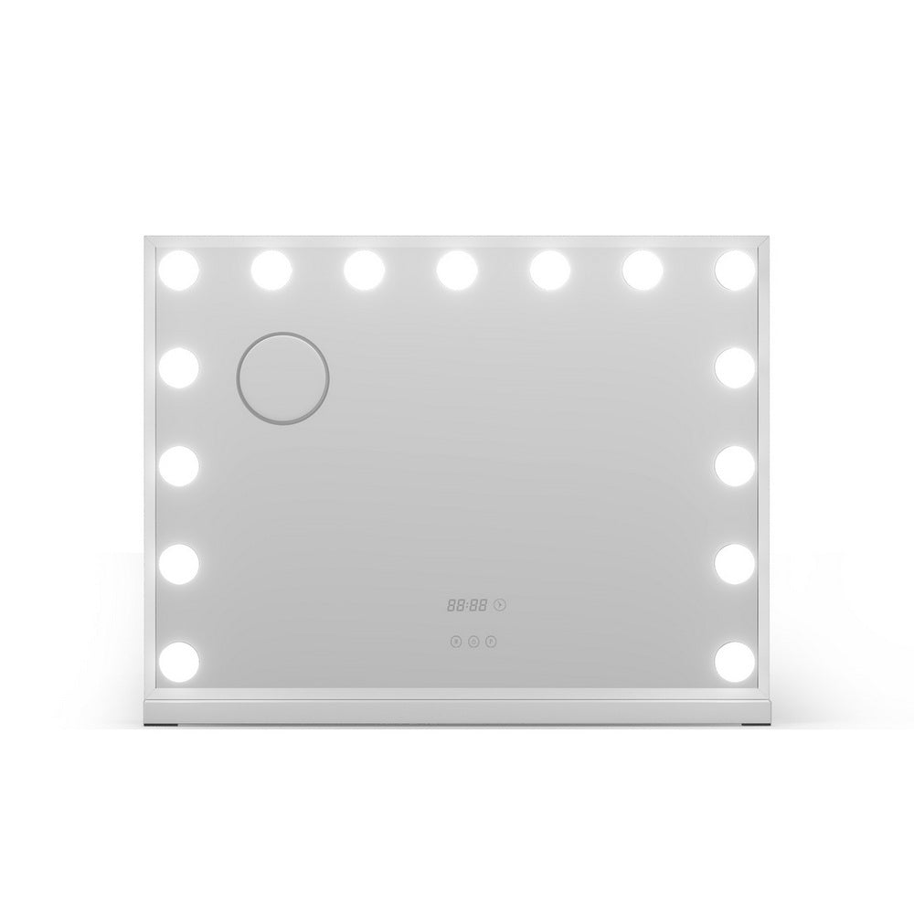 Embellir Makeup Mirror 58x45cm Hollywood Vanity with LED Light Tabletop White