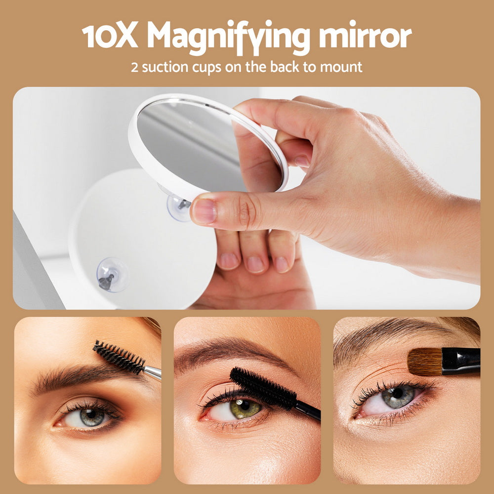 Embellir Makeup Mirror 80x58cm Hollywood Vanity with LED Light Tabletop Wall