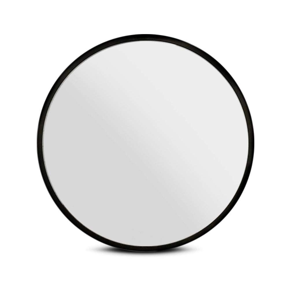 Embellir Wall Mirror Makeup 90cm Home Decor Framed Mirrors Bathroom Round Black