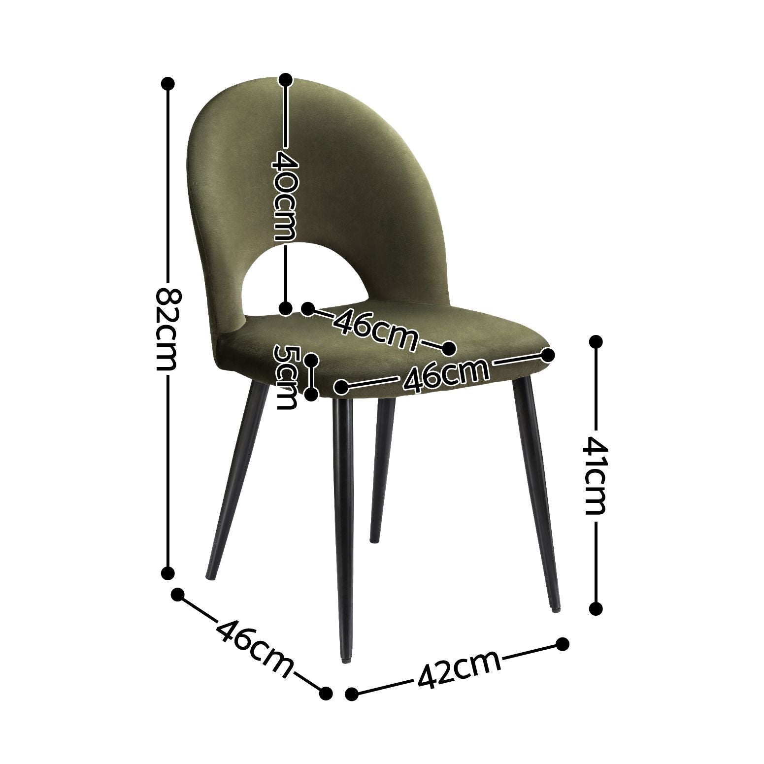 Artiss Dining Chairs Set of 6 Velvet Hollow Green Bedworld