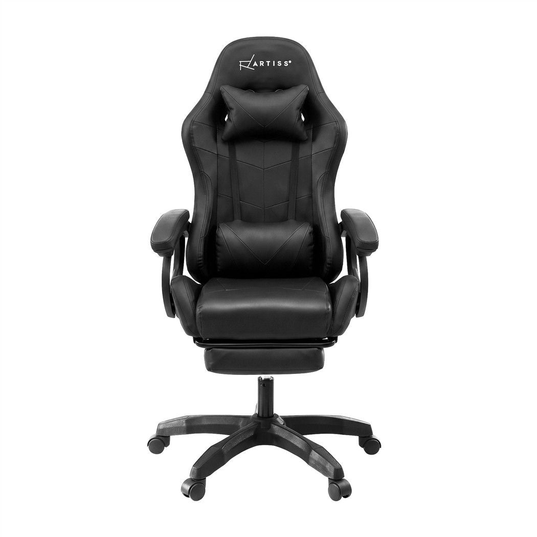 Artiss Gaming Office Chair with 8 Point Message Reline Ergonomic Black Bedworld