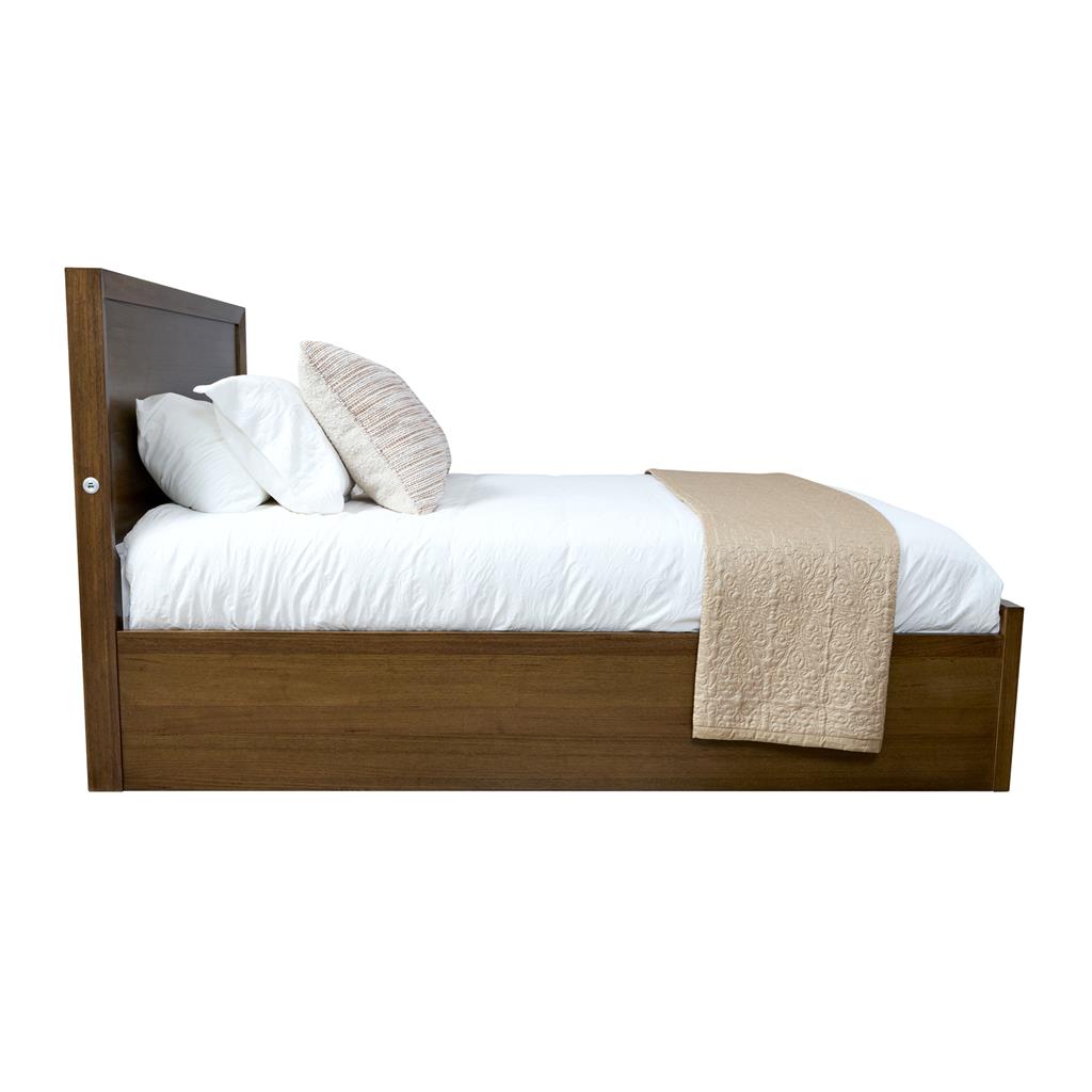 Marina Gaslift Storage Bed Frame in Smoke | Bedworld Side image