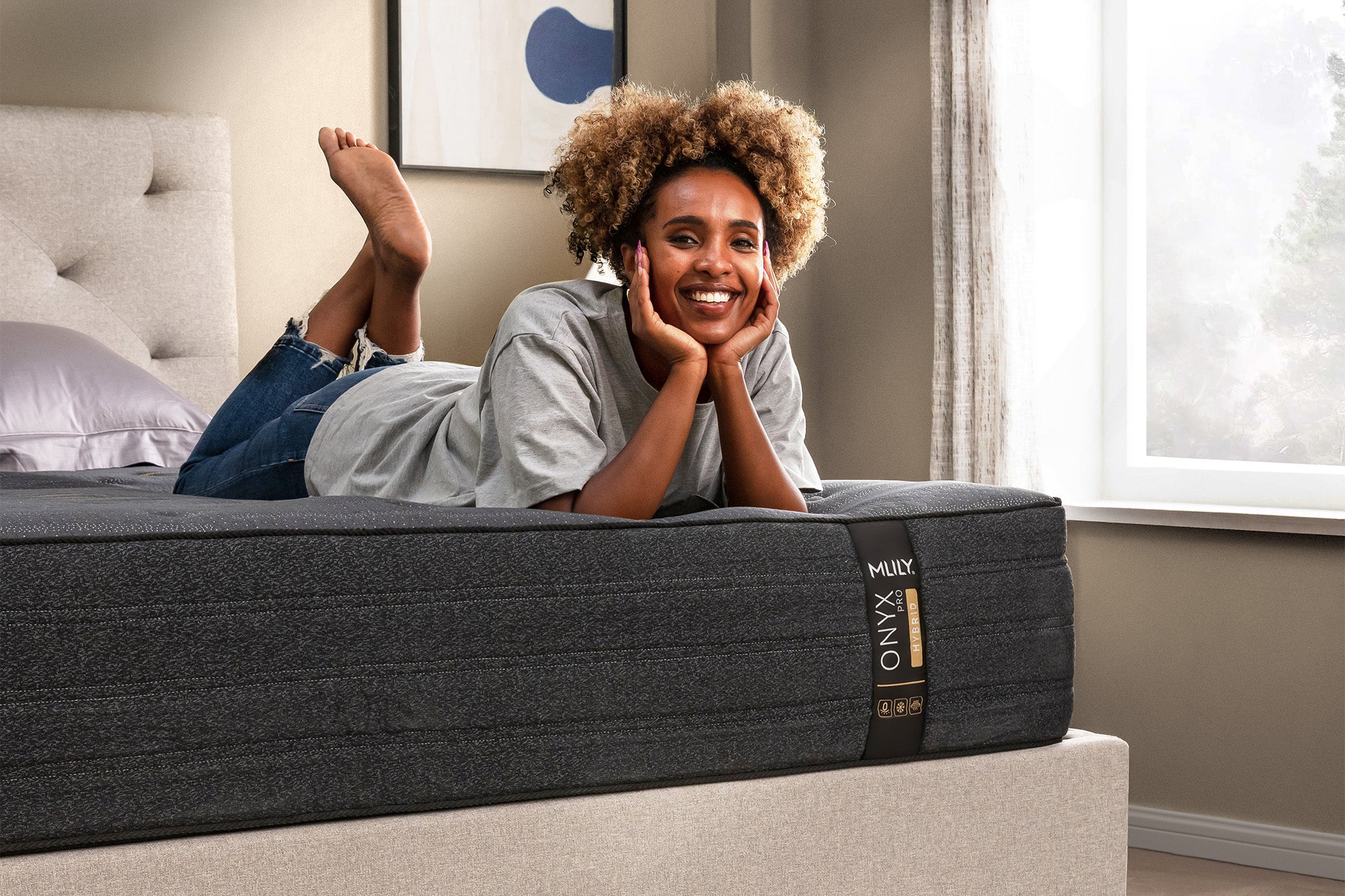 Firm Mattress with Graphene Cooling and Copper Gel Foam – Mlily Onyx Hybrid