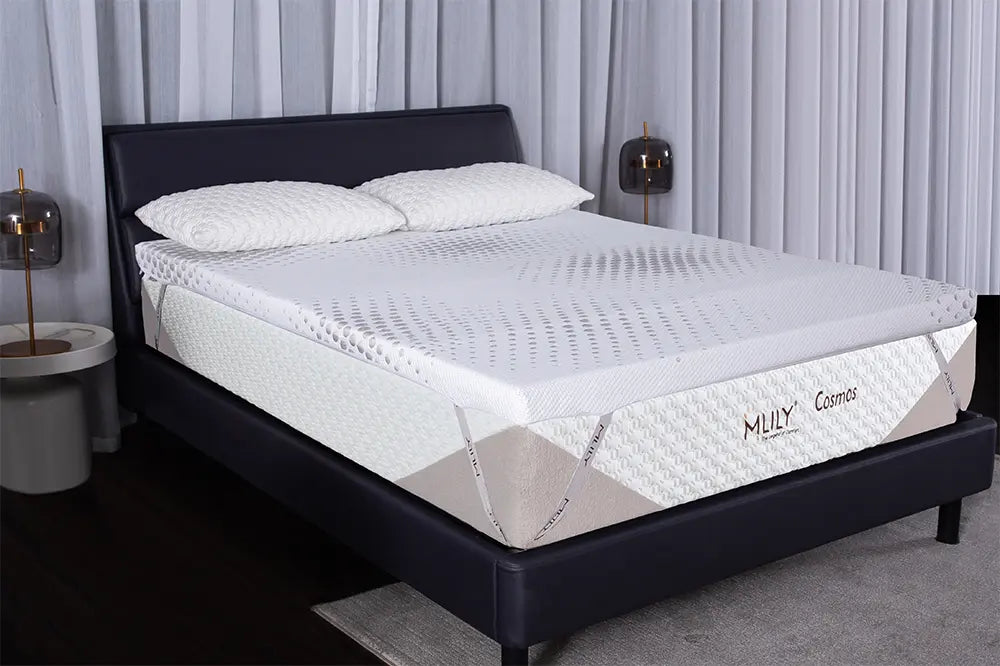 Mlily bamboo charcoal memory foam mattress topper for pressure relief