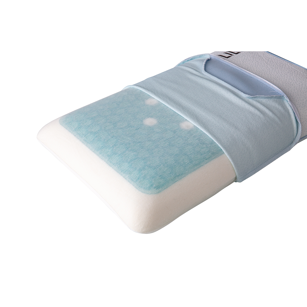 Mlily Coollux high-density pillow featuring ventilation channels and ice-cool fabric