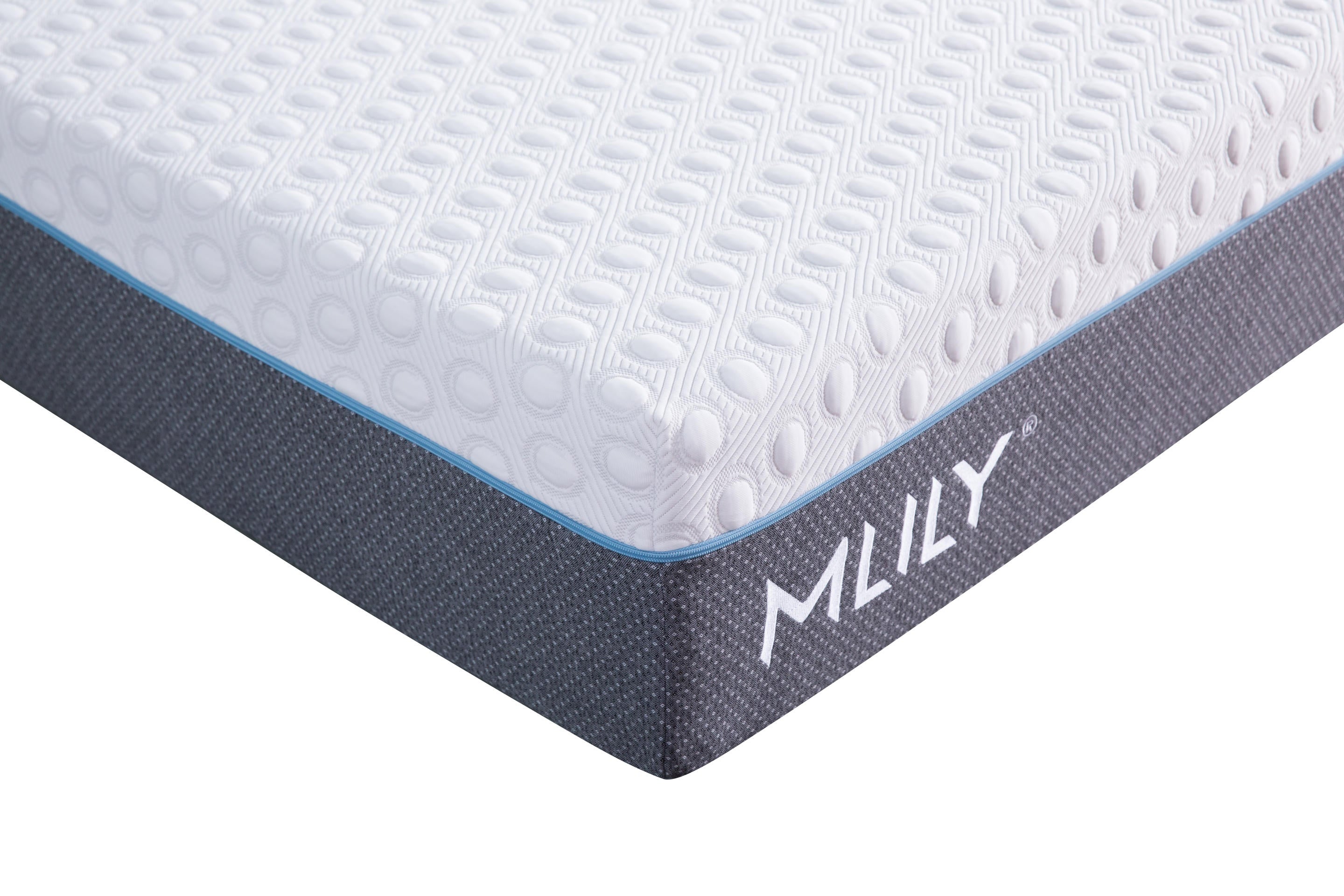 Side view of Mlily Coollux Mattress on a bed frame – cooling gel memory foam for pressure relief