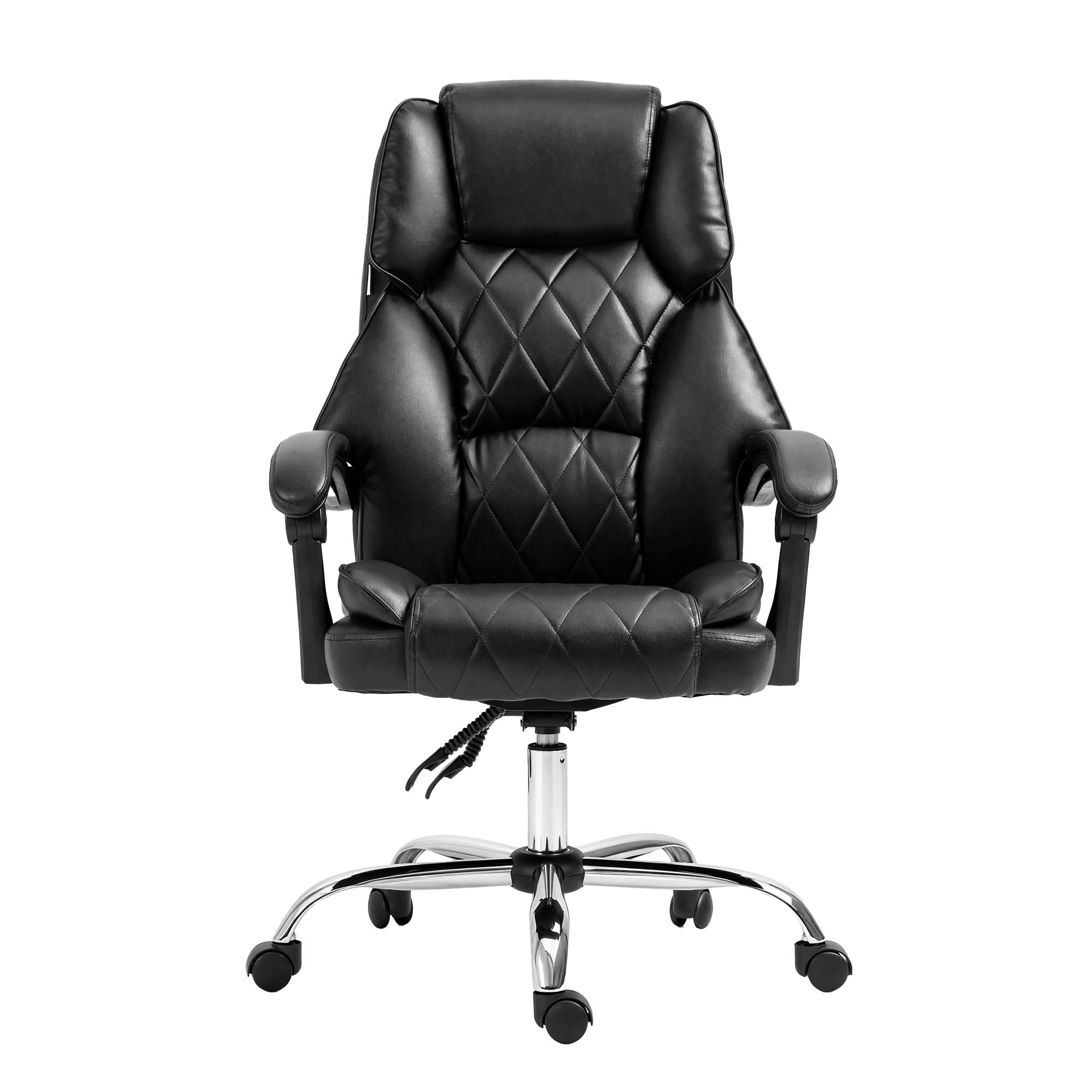 Artiss Executive Office Chair Leather Recliner Black Bedworld