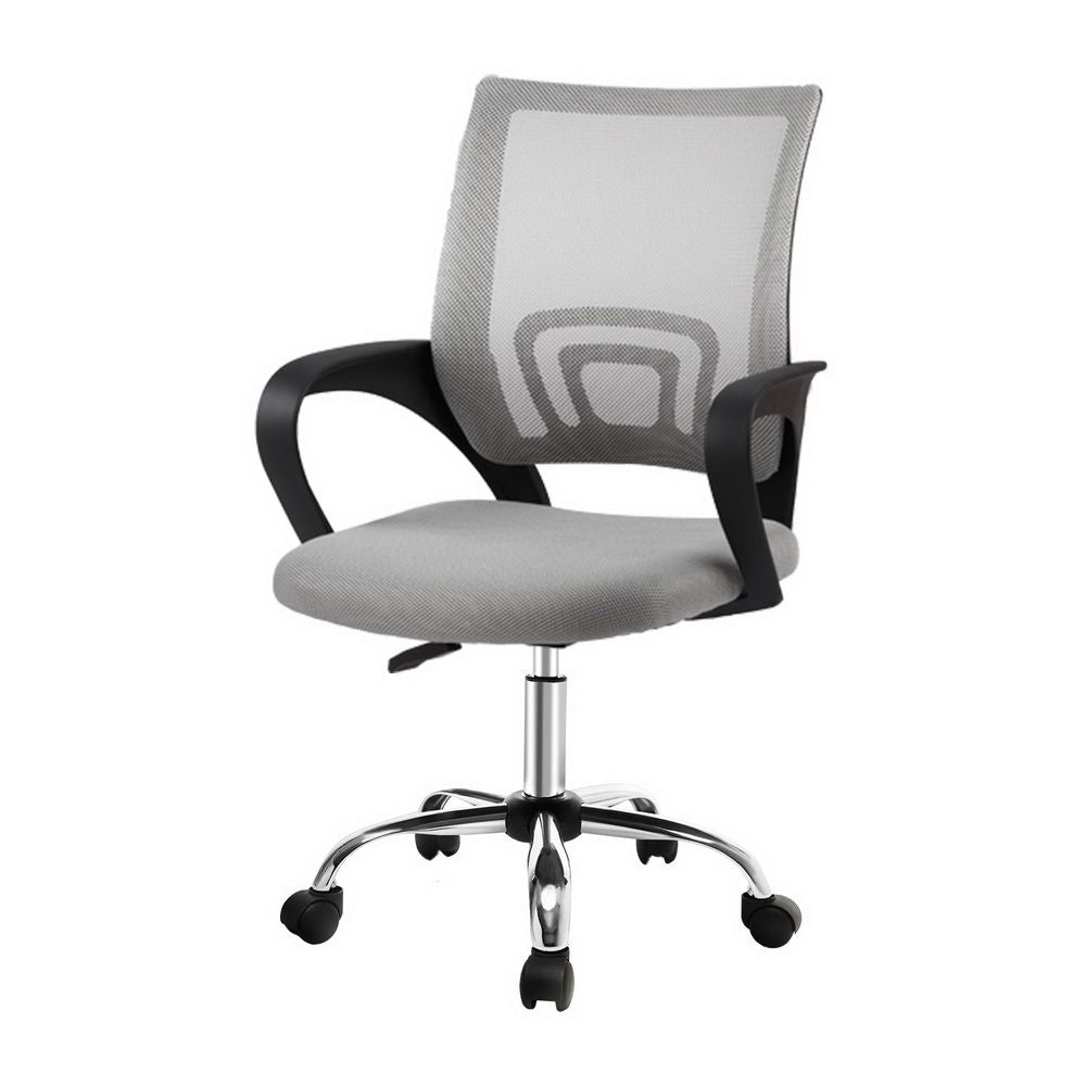 Artiss Mesh Office Chair Mid Back Grey Bedworld