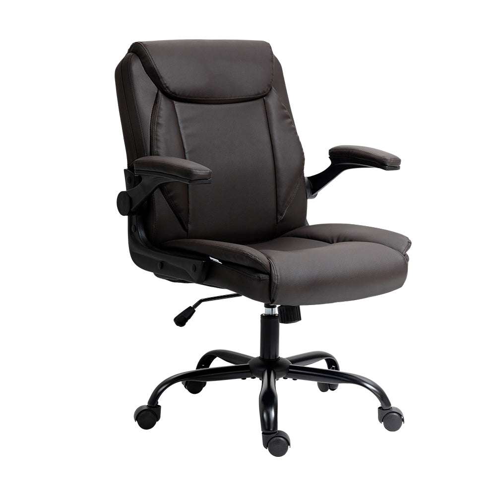 Artiss Executive Office Chair Mid Back Brwon