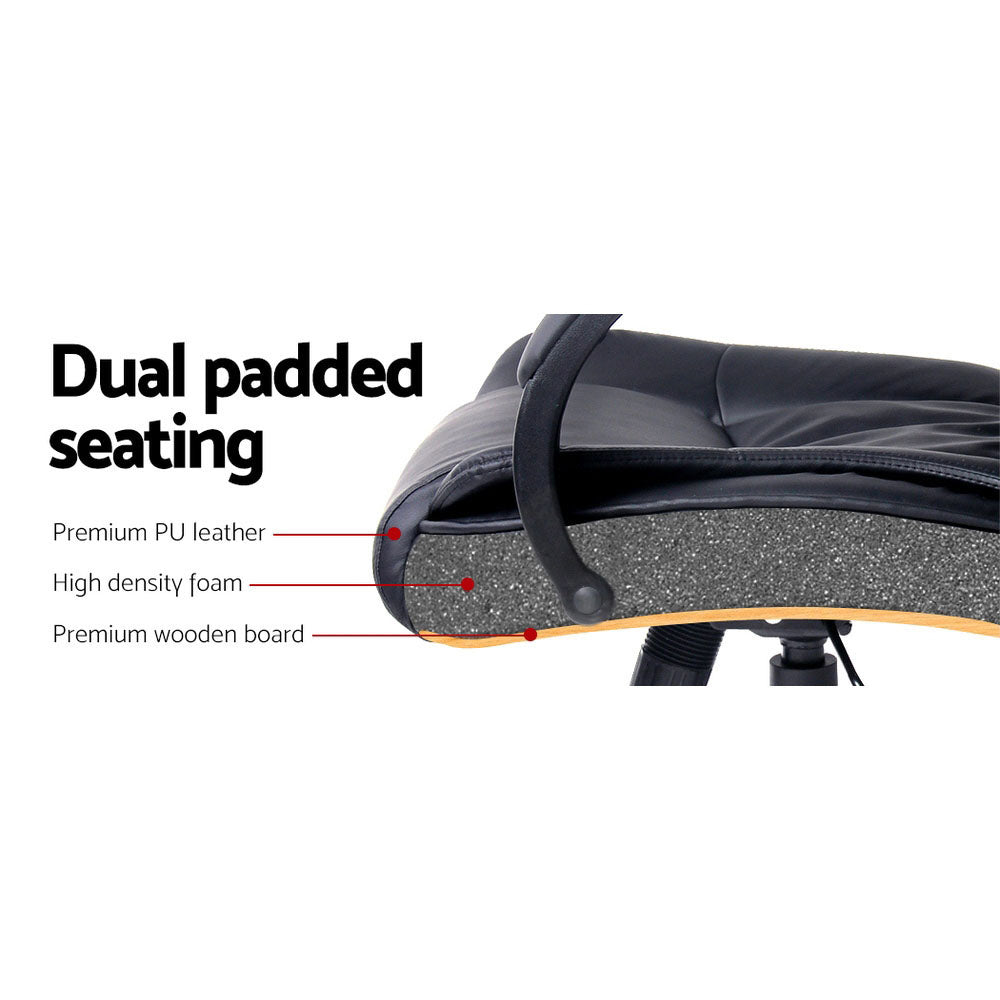 Artiss Executive Office Chair - Leather, Black