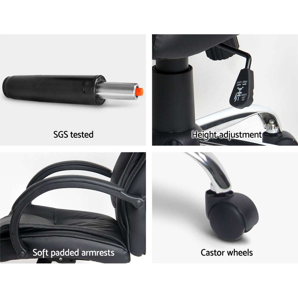 Artiss Executive Office Chair - Leather, Black