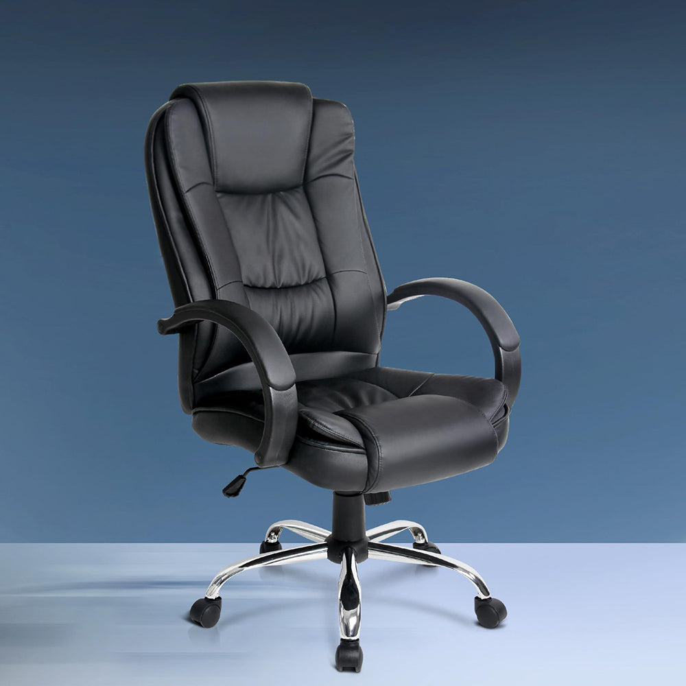 Artiss Executive Office Chair - Leather, Black