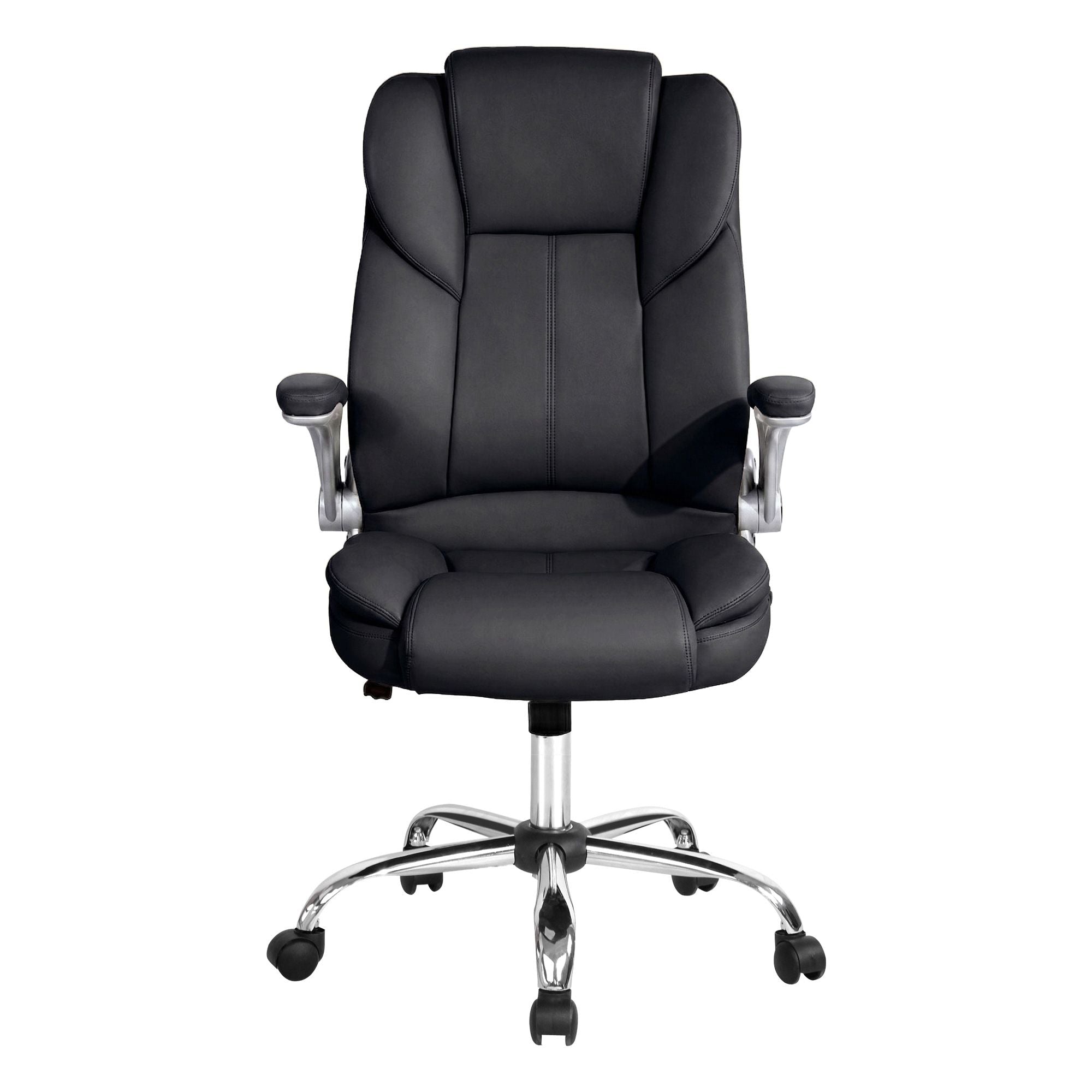Artiss Executive Office Chair Leather Tilt Black Bedworld