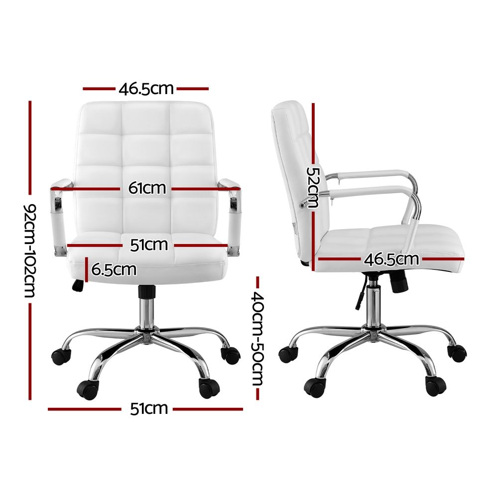 Artiss Office Chair Seat PU Work Computer Desk Chairs Bedworld