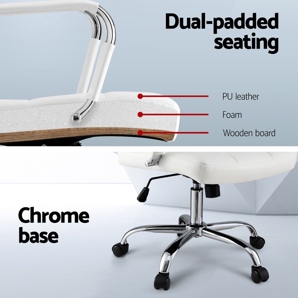 Artiss Office Chair Seat PU Work Computer Desk Chairs Bedworld