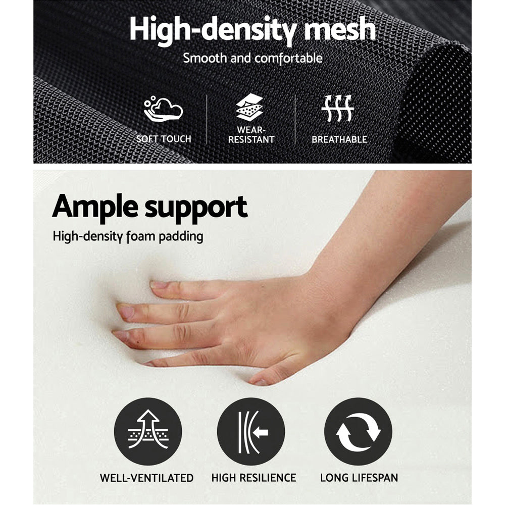 Black Artiss Mesh Office Chair - Recliner