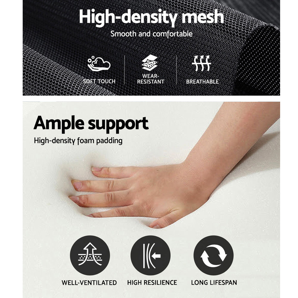 Artiss Mesh Office Chair - Recliner, Black/White