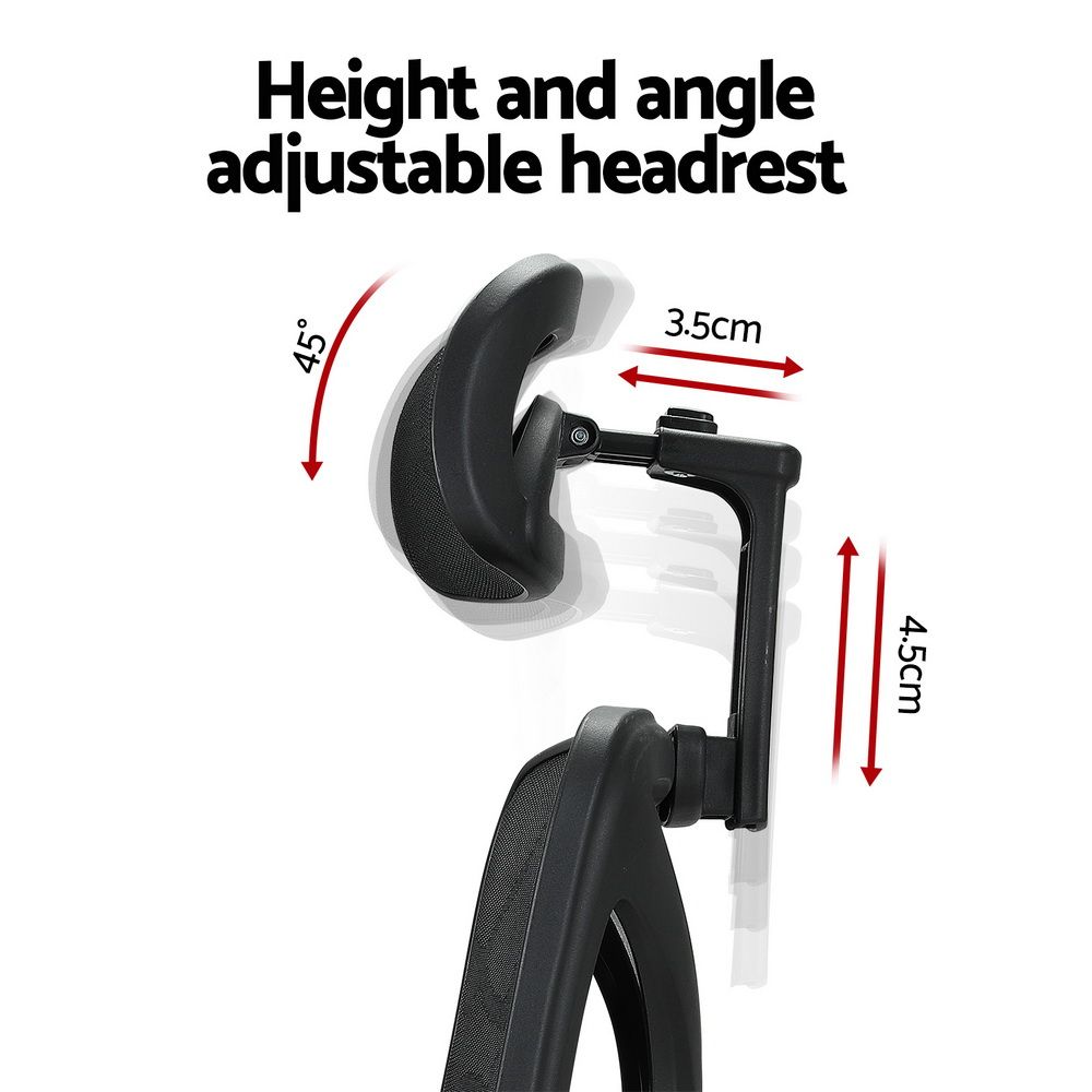 Artiss Ergonomic Office Chair Recline Black Bedworld