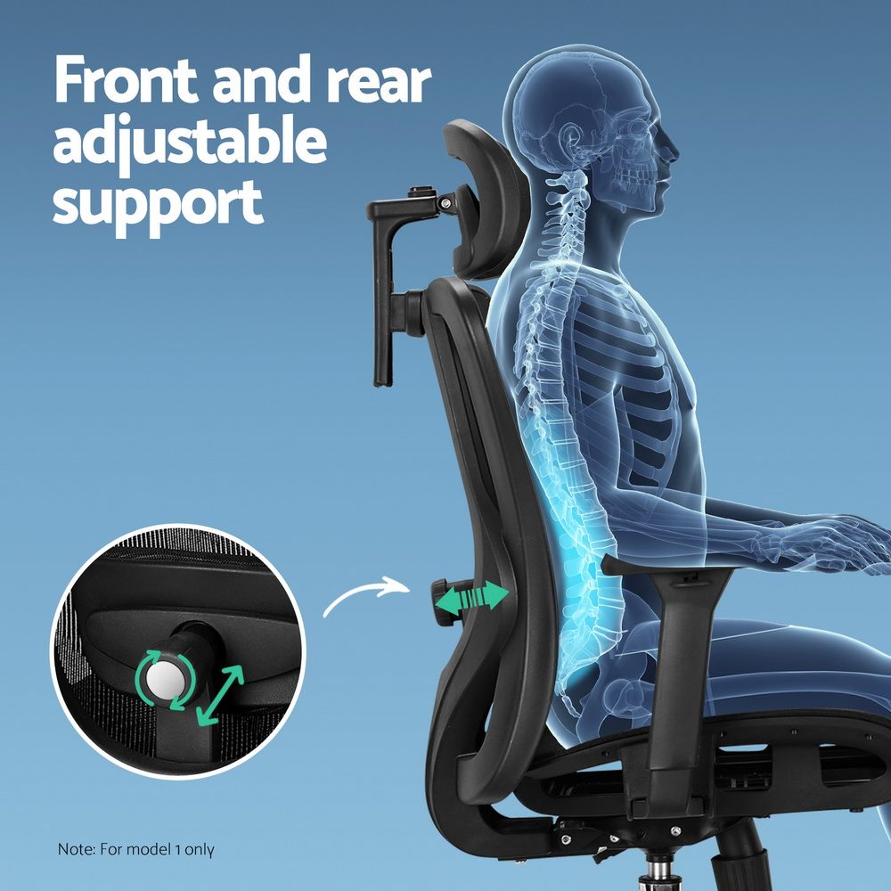 Artiss Ergonomic Office Chair Recline Black Bedworld