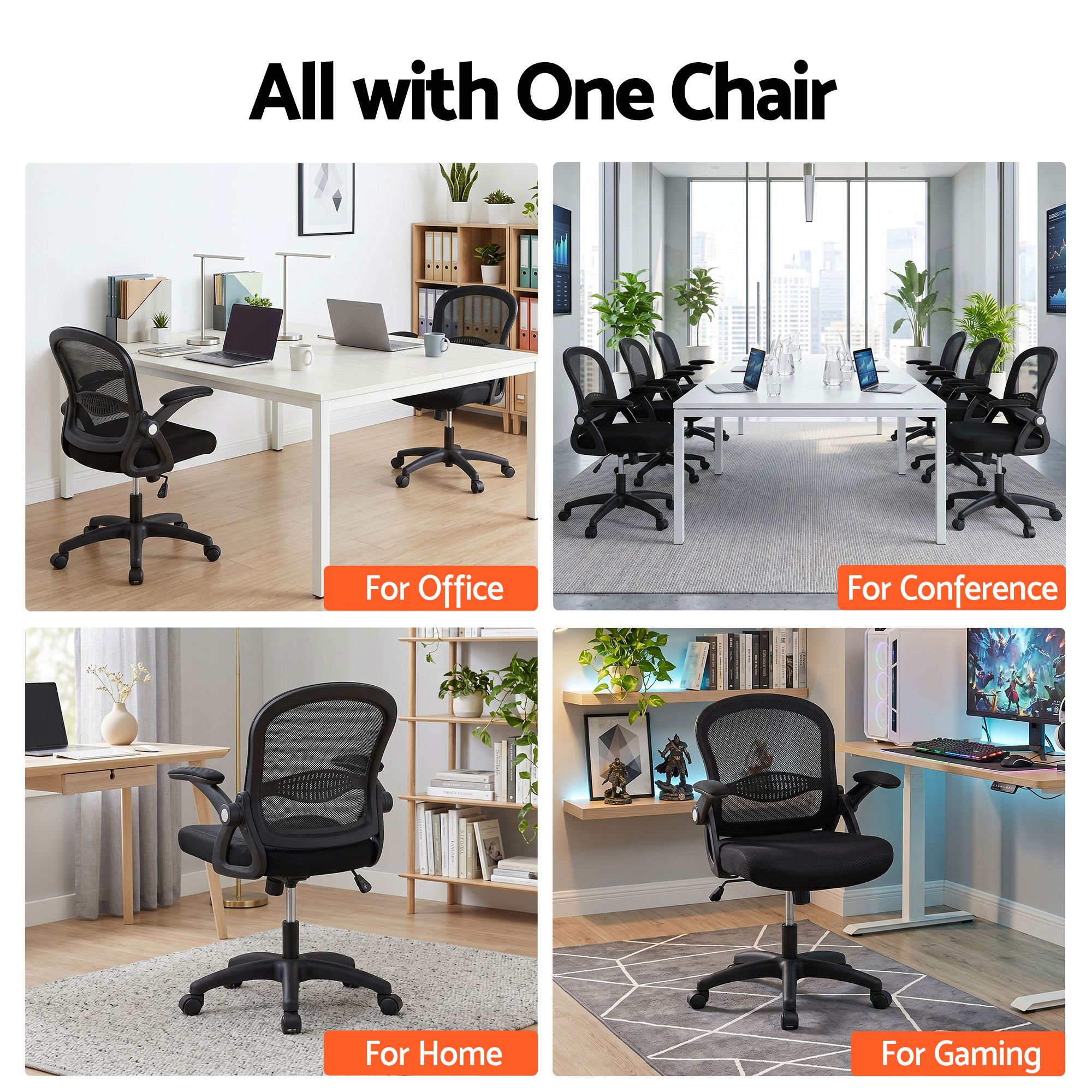 Artiss Mesh Office Chair Computer Gaming Desk Chairs Work Study Mid Back Bedworld