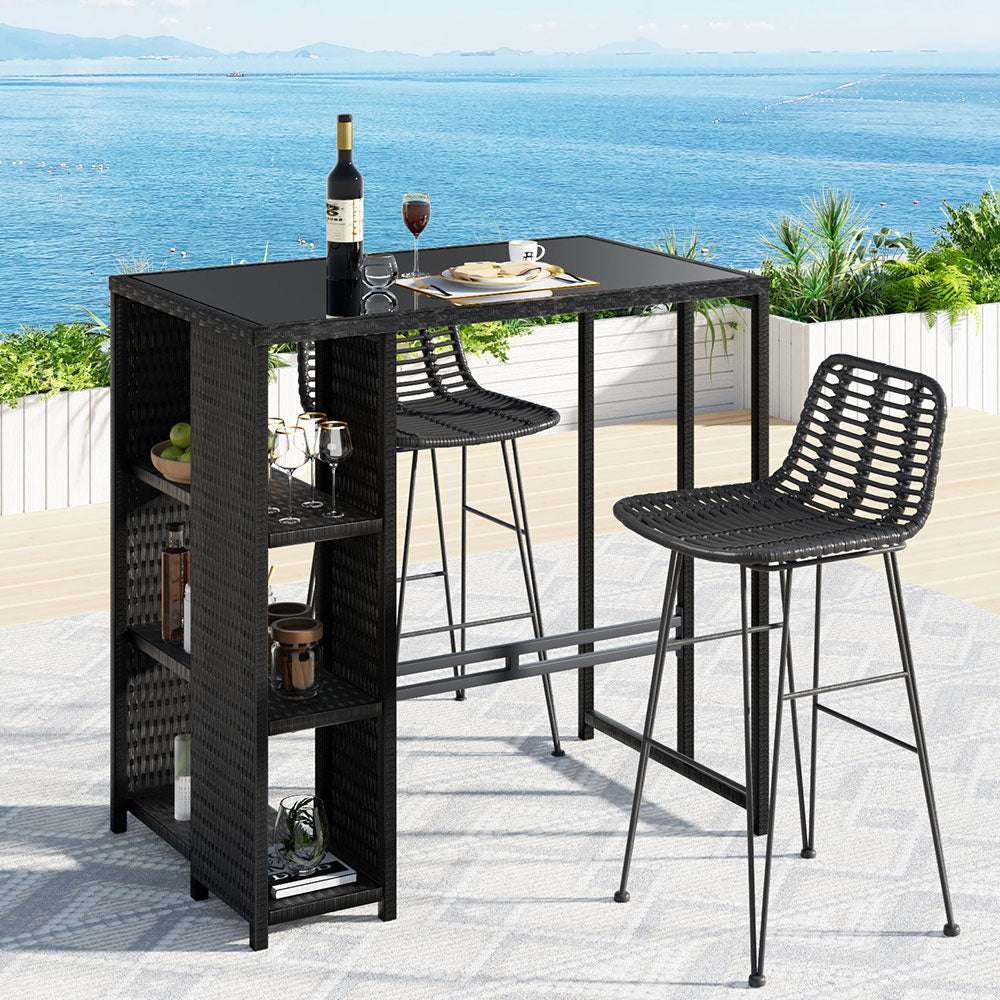 Gardeon Outdoor Bar Set Patio Furniture Dining Chairs Table