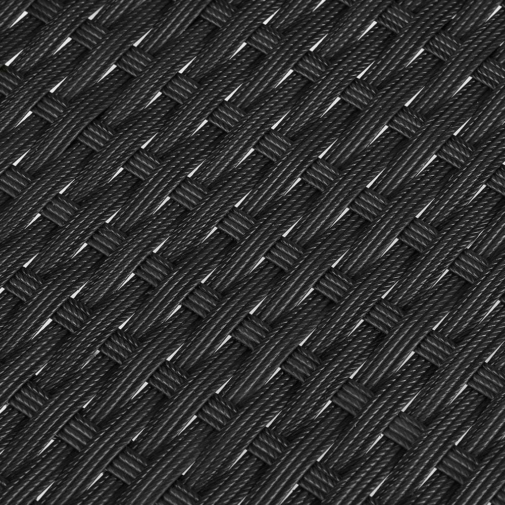 Gardeon 3PC Bistro Set Outdoor Furniture Rattan Table Chairs Cushion Patio Garden Hugo