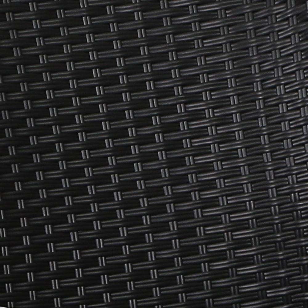 Gardeon 2PC Recliner Chairs Sun lounge Wicker Lounger Outdoor Furniture Adjustable Black