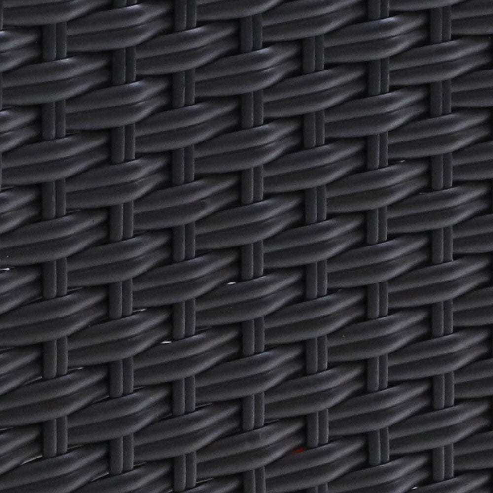 Gardeon 2PC Recliner Chairs Sun lounge Wicker Lounger Outdoor Furniture Adjustable Black