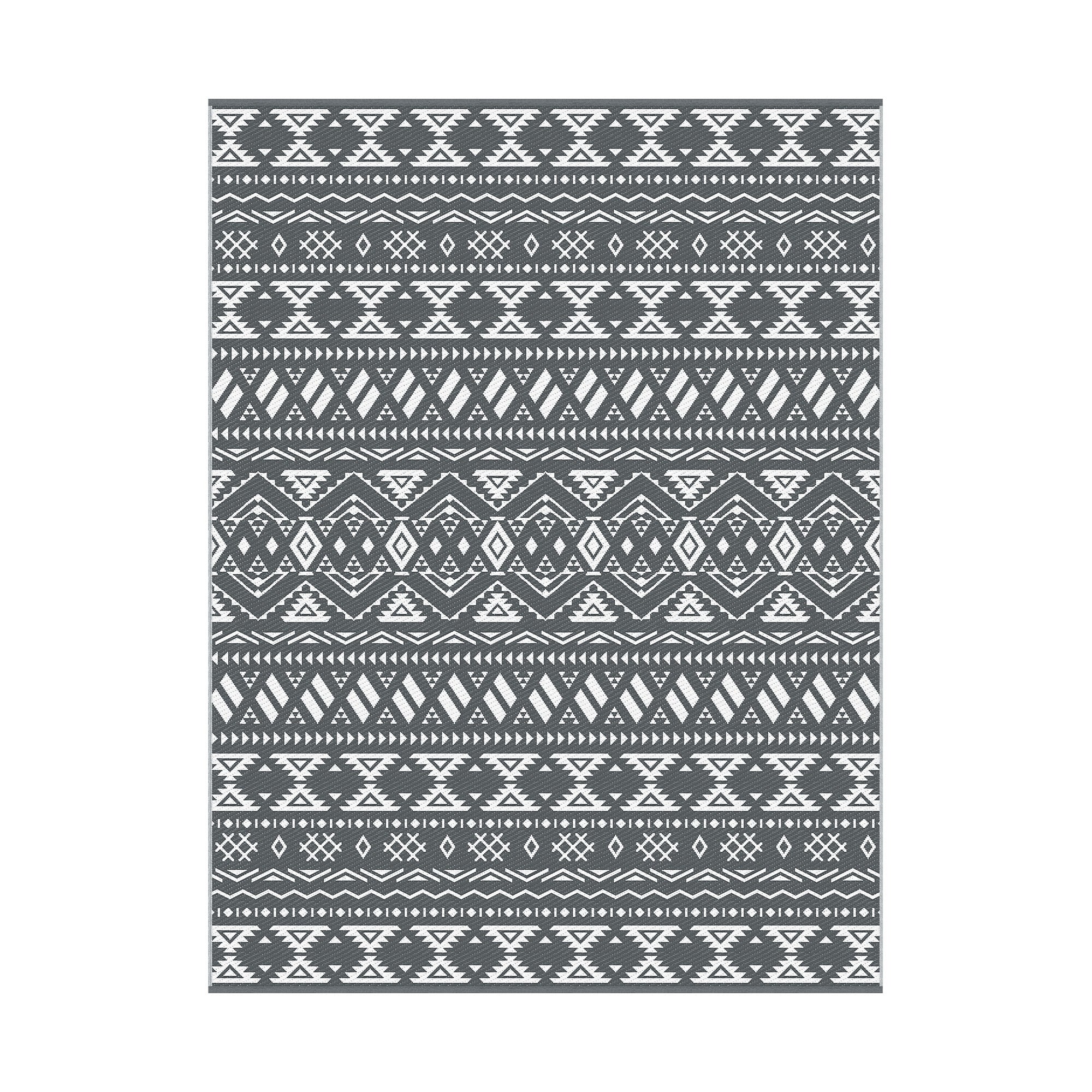 Gardeon Outdoor Rugs 274x366cm Large Carpet Reversible Area Mat PP Dual-Sided Patio Rug Bohemian