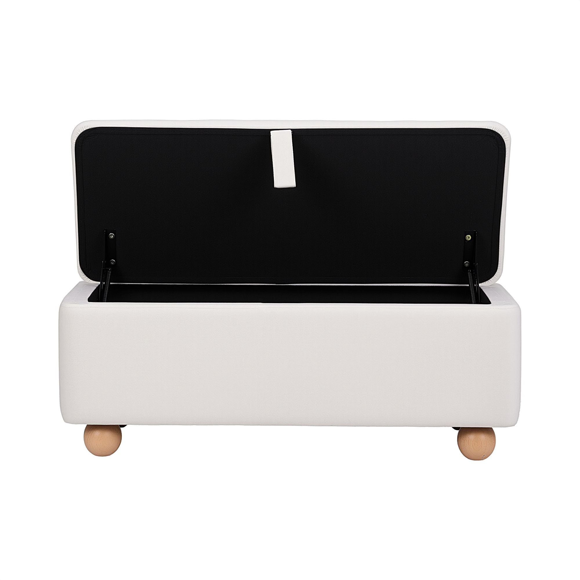 Artiss Storage Ottoman Hidden Bench Velvet Blanket Box Beige 97cm Bedworld