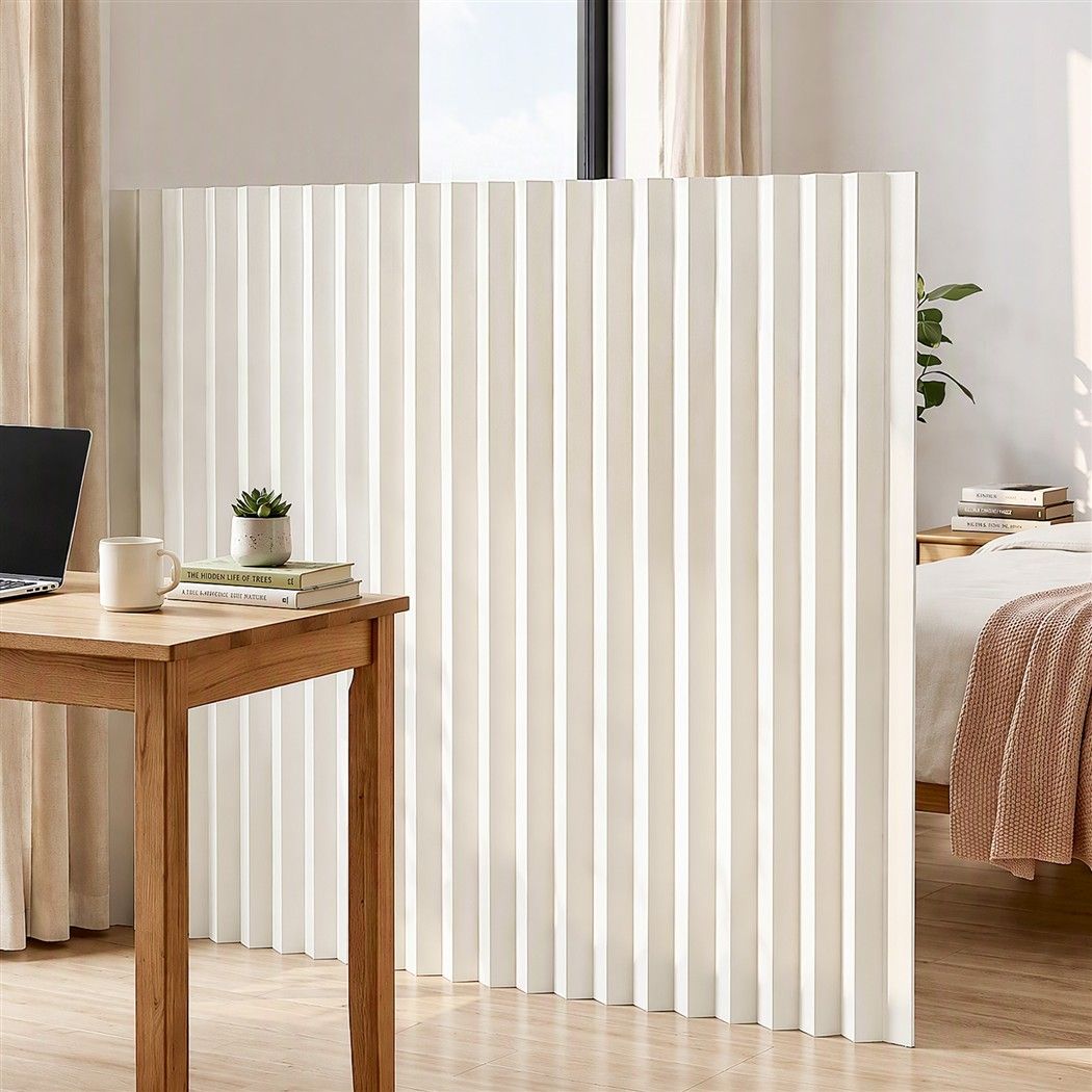 Artiss Paper Room Divider Folding Partition Screen Honeycomb Privacy Screen Freestanding 150cm White Bedworld