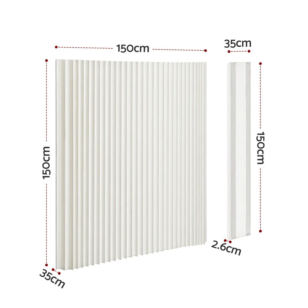 Artiss Paper Room Divider Folding Partition Screen Honeycomb Privacy Screen Freestanding 150cm White Bedworld
