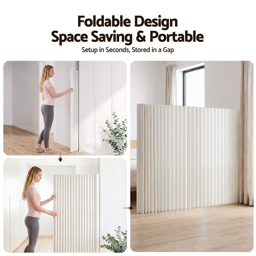 Artiss Paper Room Divider Folding Partition Screen Honeycomb Privacy Screen Freestanding 150cm White Bedworld