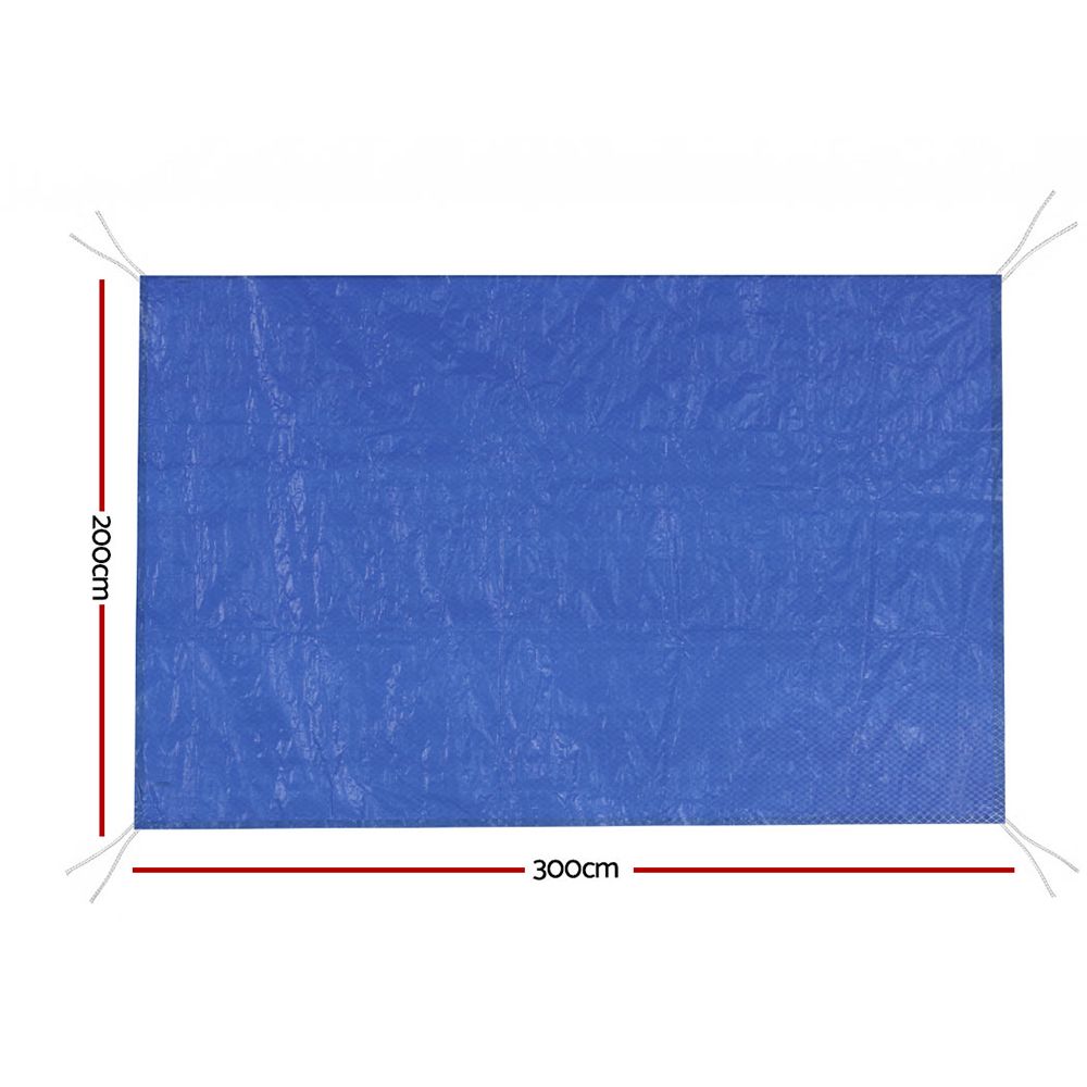 Aquabuddy Pool Cover 3x2m Above-ground Swimming Pool Blanket Blue Bedworld