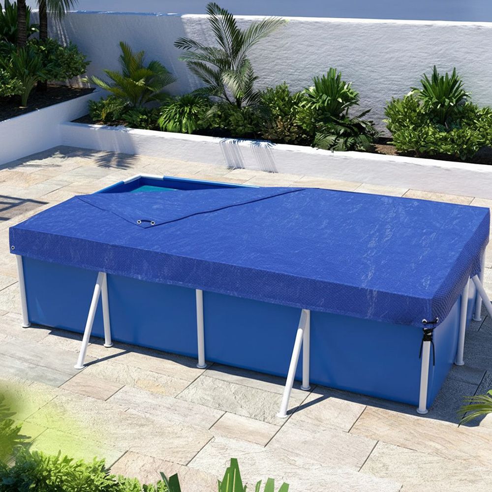 Aquabuddy Pool Cover 3x2m Above-ground Swimming Pool Blanket Blue Bedworld