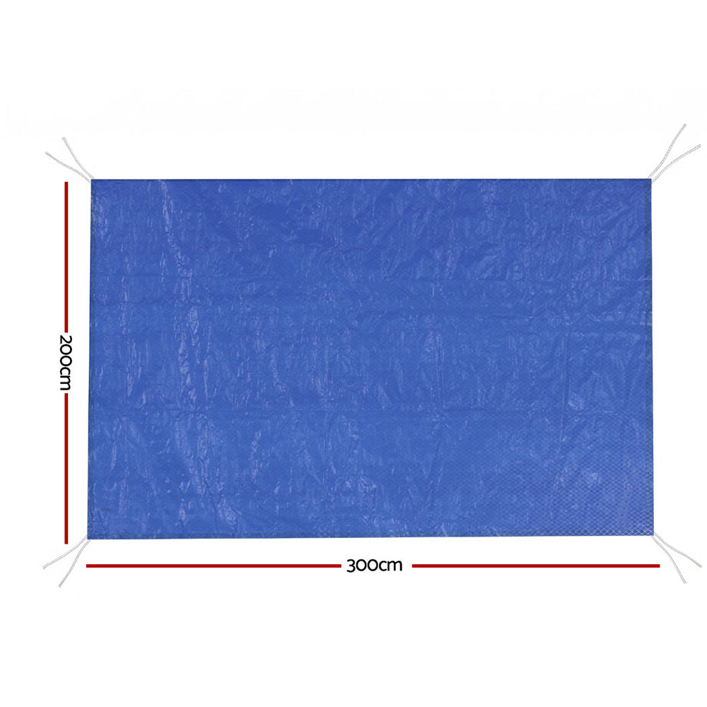 Aquabuddy Pool Cover 3x2m Above-ground Swimming Pool Blanket Blue