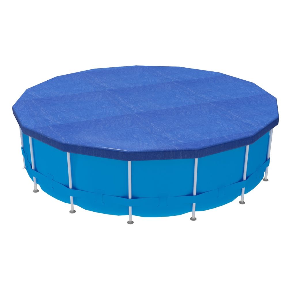 Aqua Buddy Pool Cover Fit 3.66m Round Above-ground Swimming Pool Blanket Blue Bedworld