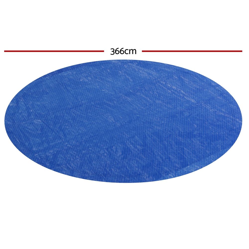 Aqua Buddy Pool Cover Fit 3.66m Round Above-ground Swimming Pool Blanket Blue Bedworld