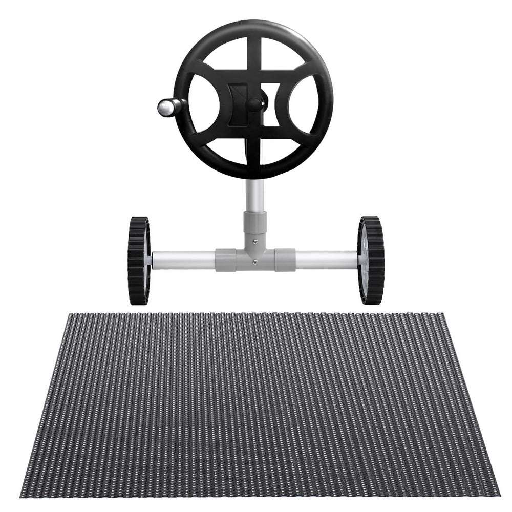 Aqua Buddy Pool Cover 600 Micron 6.5x3m w/ Roller 4m Swimming Pools Black Solar Blanket