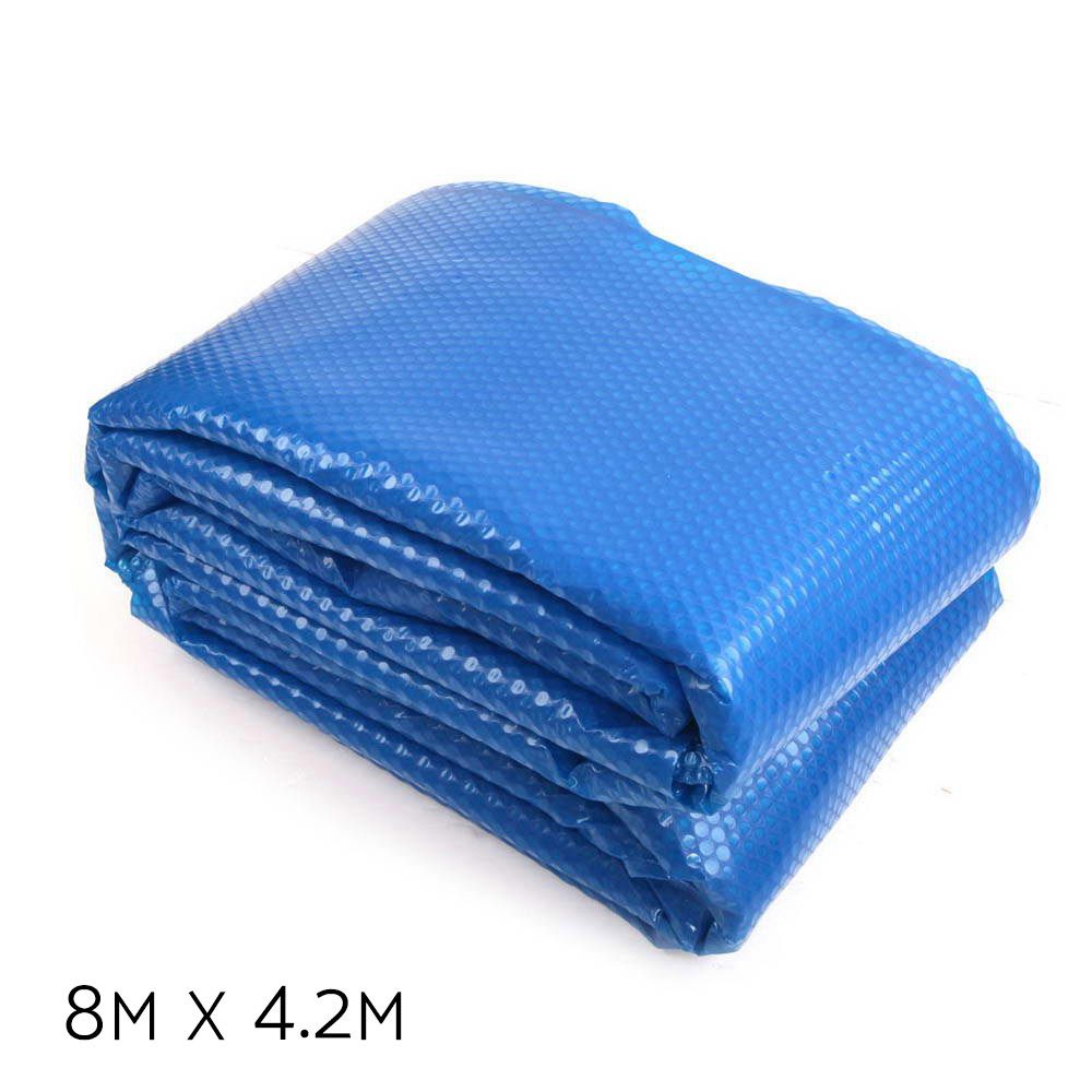 Aqua Buddy Pool Cover 8x4.2m 400 Micron Swimming Pool Solar Blanket Blue Bedworld